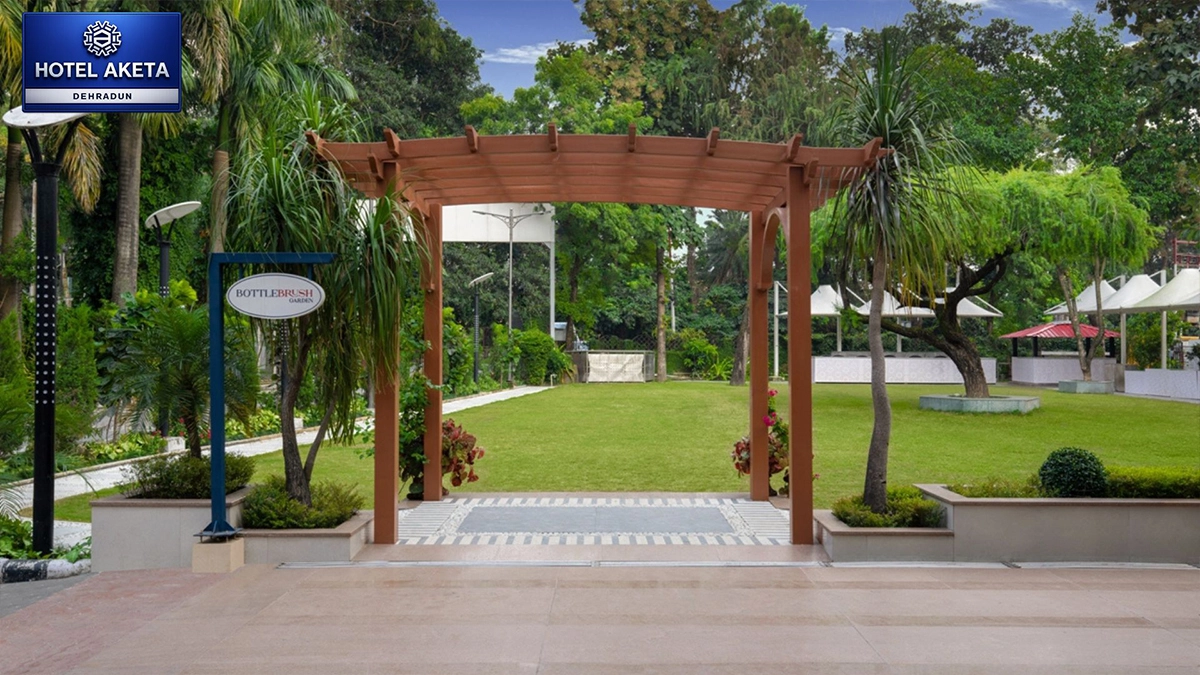 Bottle-Brush Lawn in Hotel Aketa Dehradun, for Exhibitions, Corporate Offsite activities.