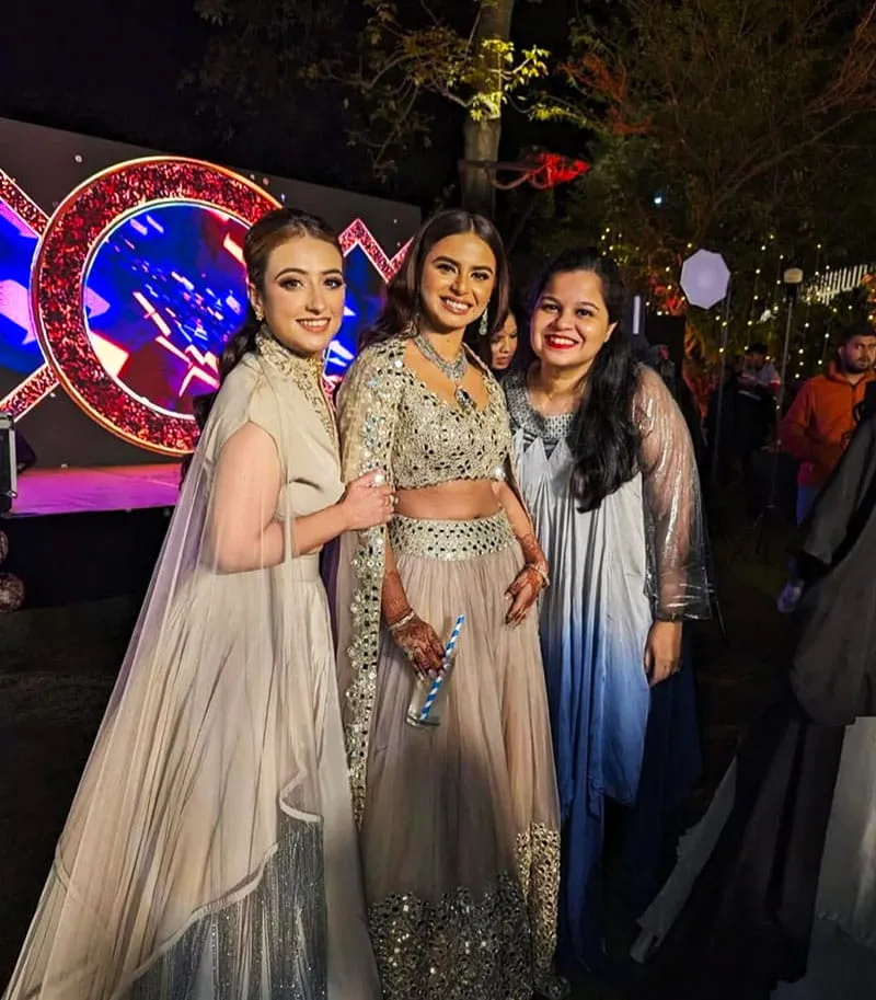 Bride and Friends at Sangeet Night — Hotel Aketa Dehradun