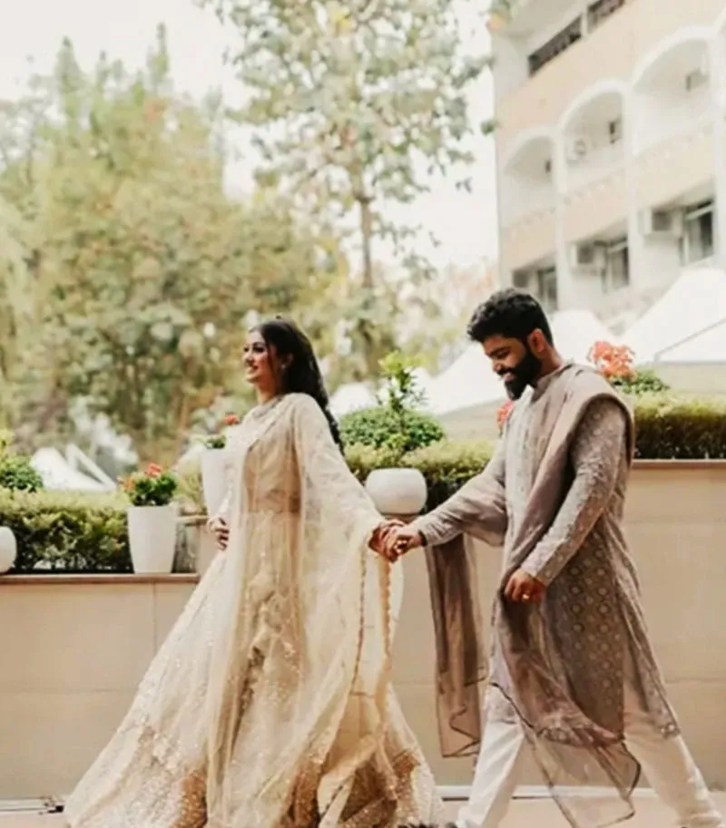 Couple at Outdoor Wedding Venue — Hotel Aketa Dehradun