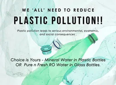 Reducing Plastic Pollution Initiative — Pure RO Water in Glass Bottles at Hotel Aketa Dehradun